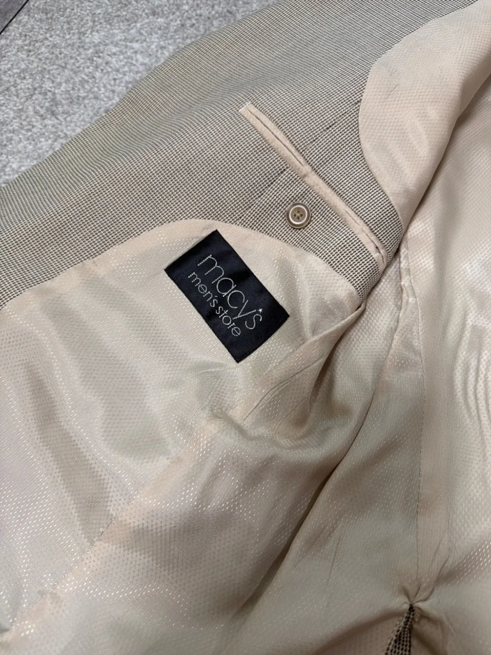 Michael Kors Tan Micro Check Blazer 36S